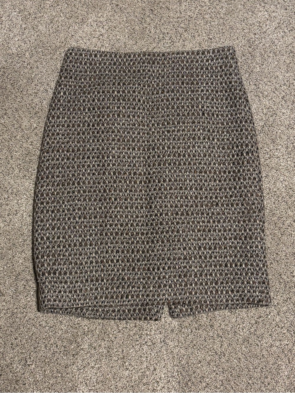 J. Crew Patterned Gray Pencil Skirt wool blend